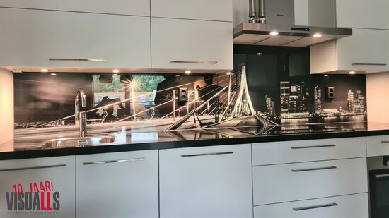 Premium-glas uitvoering Visuall R17 Rotterdam Erasmus ZWART-WIT