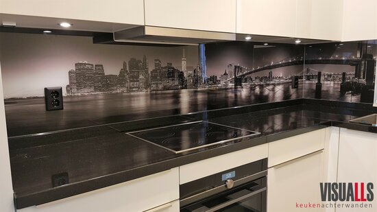 Premium-glas uitvoering Visuall P78 Skyline NY by night