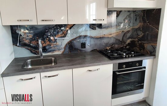 Premium-glas uitvoering Visuall P526 Marble Wood