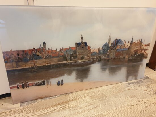 Premium-glas uitvoering MH02 Zicht op Delft Vermeer