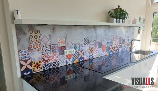 Premium-mat uitvoering Visuall P284 Tiles on concrete