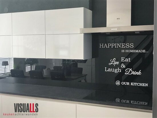 Premium-glas uitvoering Visuall P92 Happiness is homemade