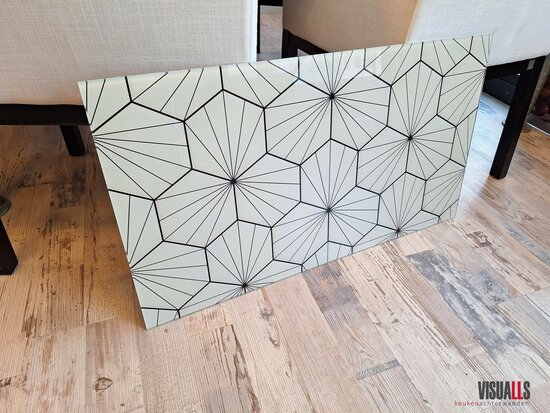 In onze showroom; Premium-glas uitvoering P632 Hexagon