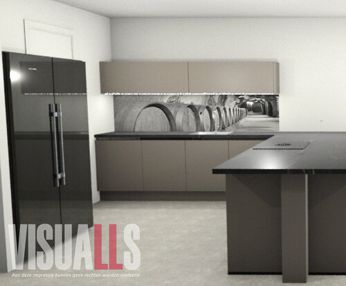 Impressie vooraf met Visuall P570 Wijnkelder