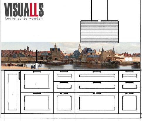 Ontwerp / impressie op maat met Visuall MH02 Zicht op Delft