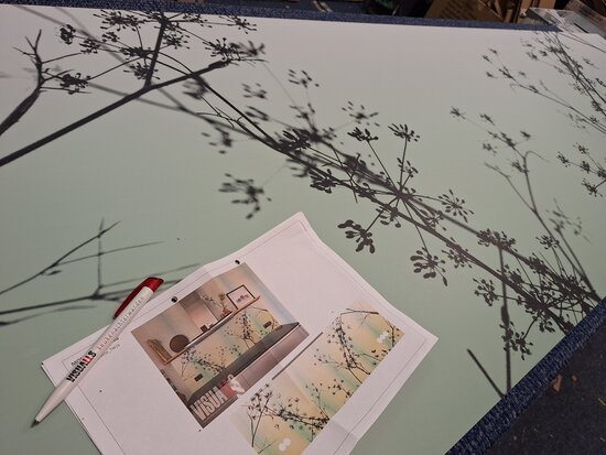 Premium-mat uitvoering Visuall P702 Hogweed Silhouette