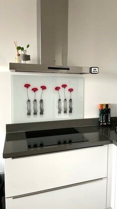 Premium-glas uitvoering Visuall P40 Twisted Gerbera Roze Gerbera