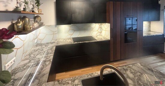 Premium-glas uitvoering Visuall P721 Gold leaf