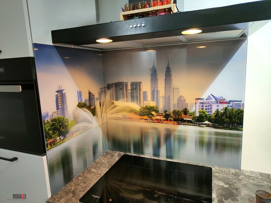 Premium-glas uitvoering Visuall P724 Kuala Lumpur Park Skyline