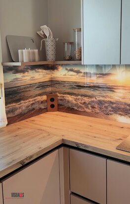 Premium-glas P732 Cloudscape over sea