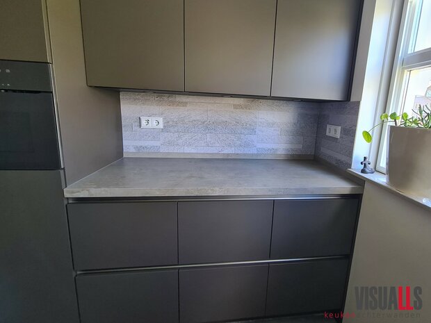 Premium-mat uitvoering Visuall P566 Gray tiles