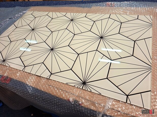 In onze showroom; Premium-glas uitvoering P635 Hexagon