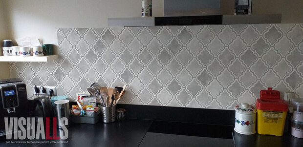 Impressie vooraf P631 Grey Maroccan tiles