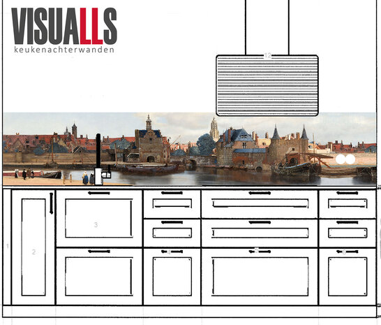 Ontwerp / impressie op maat met Visuall MH02 Zicht op Delft