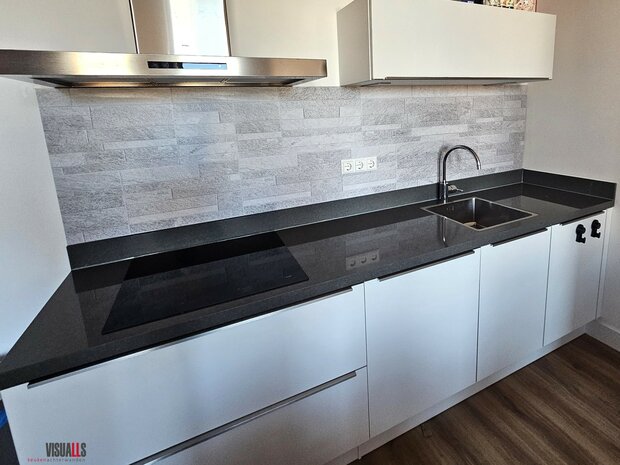 Premium-mat uitvoering Visuall P566 Gray tiles