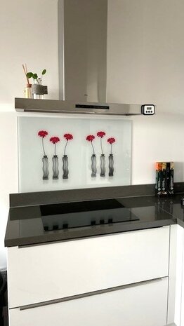 Premium-glas uitvoering Visuall P40 Twisted Gerbera Roze Gerbera