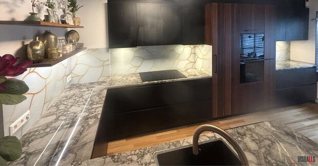 Premium-glas uitvoering Visuall P721 Gold leaf