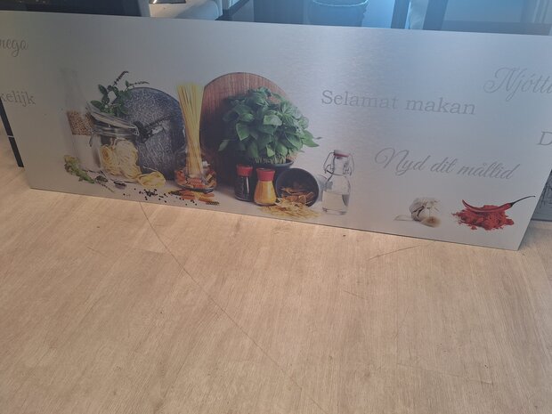 OUTLET Alu met print 157,5x56cm